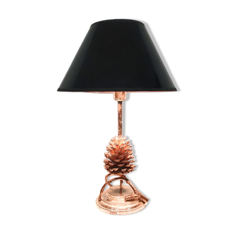 Lampe de table en pomme de pin Hollywood regency, Italie, années 1970