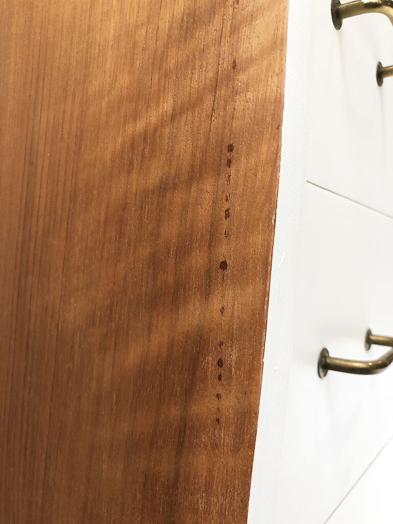 White vintage chest of drawers