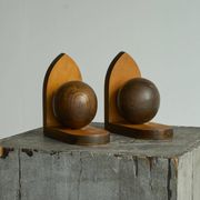 Art Deco wooden bookends from the 1930s.