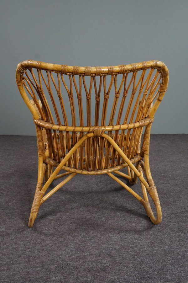 Rattan armchair Dutch Design Belse 8, 1950