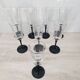 8 Octagonal Pied Noir Champagne Flutes