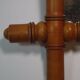 Miroir ancien bambou barbier vintage 35.5 x 42 cm