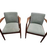 Set of 2 Danish teak dining chairs/armchairs