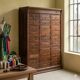 Antique oak commode stained walnut, 30 drawers, 20th century