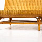 Mid-Century Modern Wicker Bench, Italy, 1970s