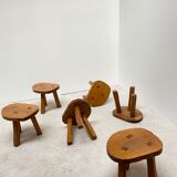 Brutalist tripode vintage stool