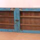 Old Burmese teak wall display case original blue patina