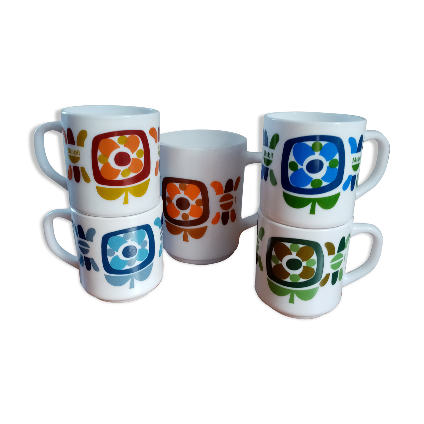 Mobil Mugs and Pitcher