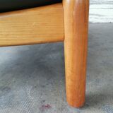 Pair of designer leather armchairs 80s