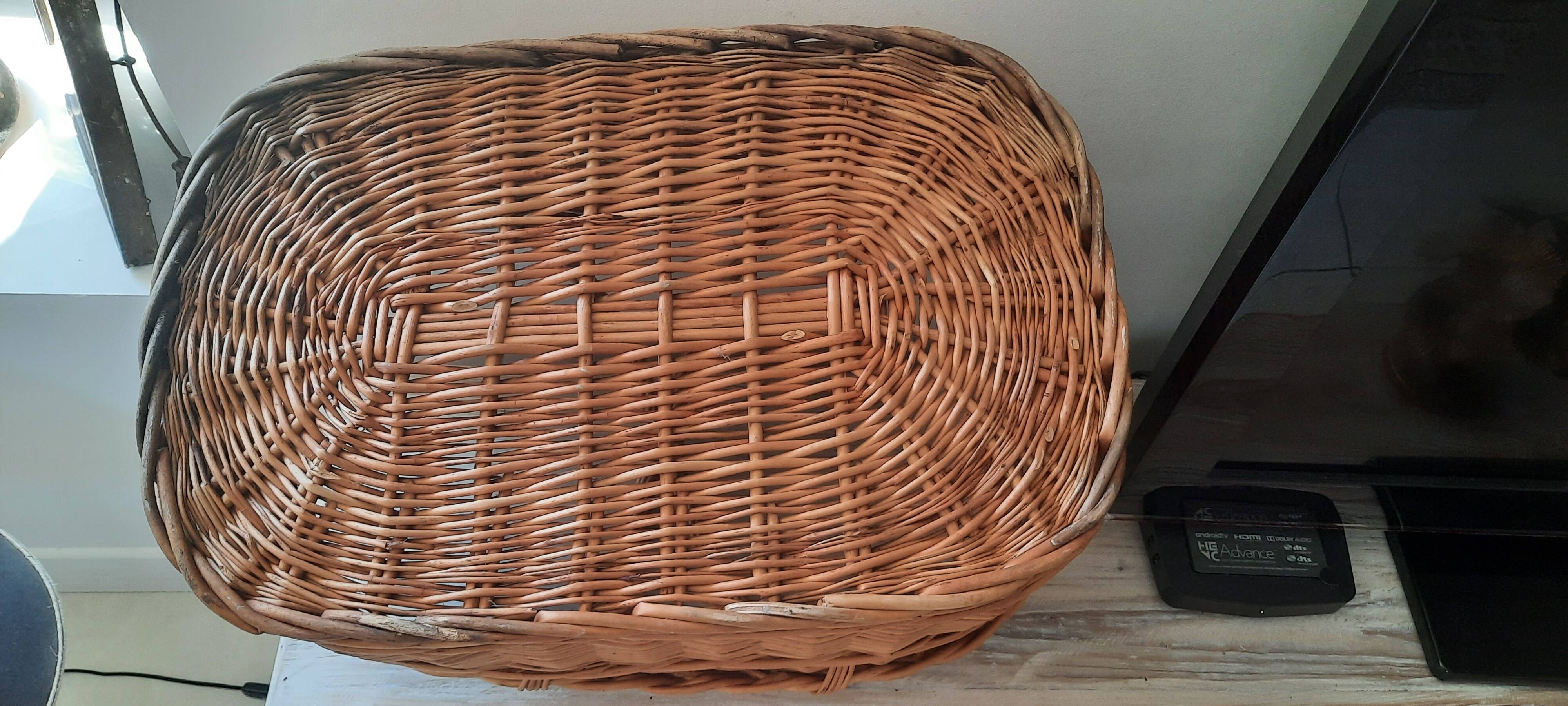 Large antique wicker basket