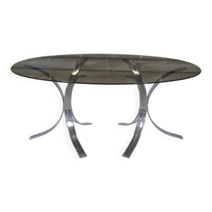 table à manger verre - chrome