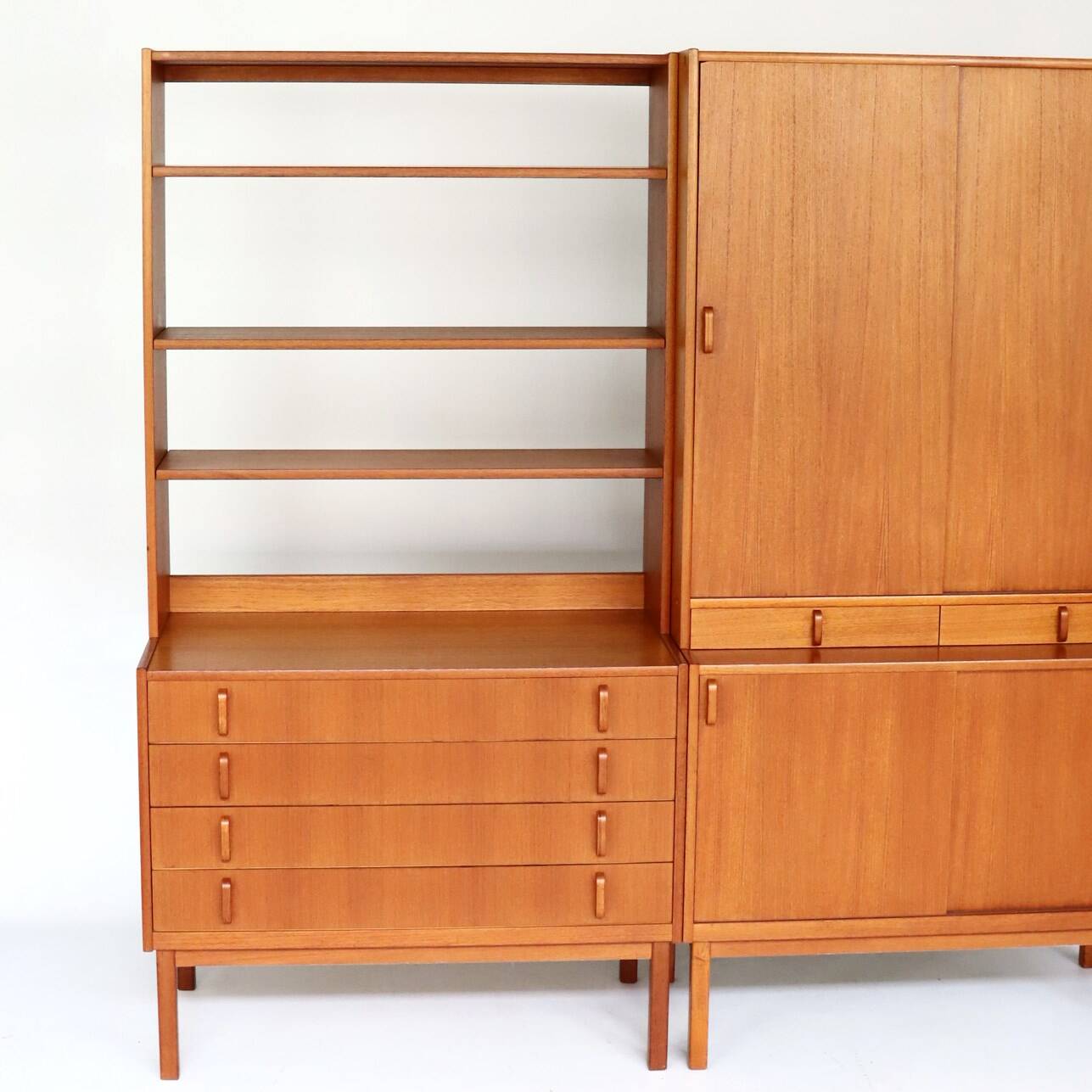 Pair of Scandinavian teak bookcases from the 60s