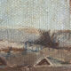 Painting "The sheepfold in winter" signed mid-XX° Sheep