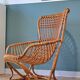 Rattan armchair by Tito Agnoli