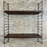 60s 70s oak string shelf module by Kajsa & Nils "Nisse" Strinning Sweden