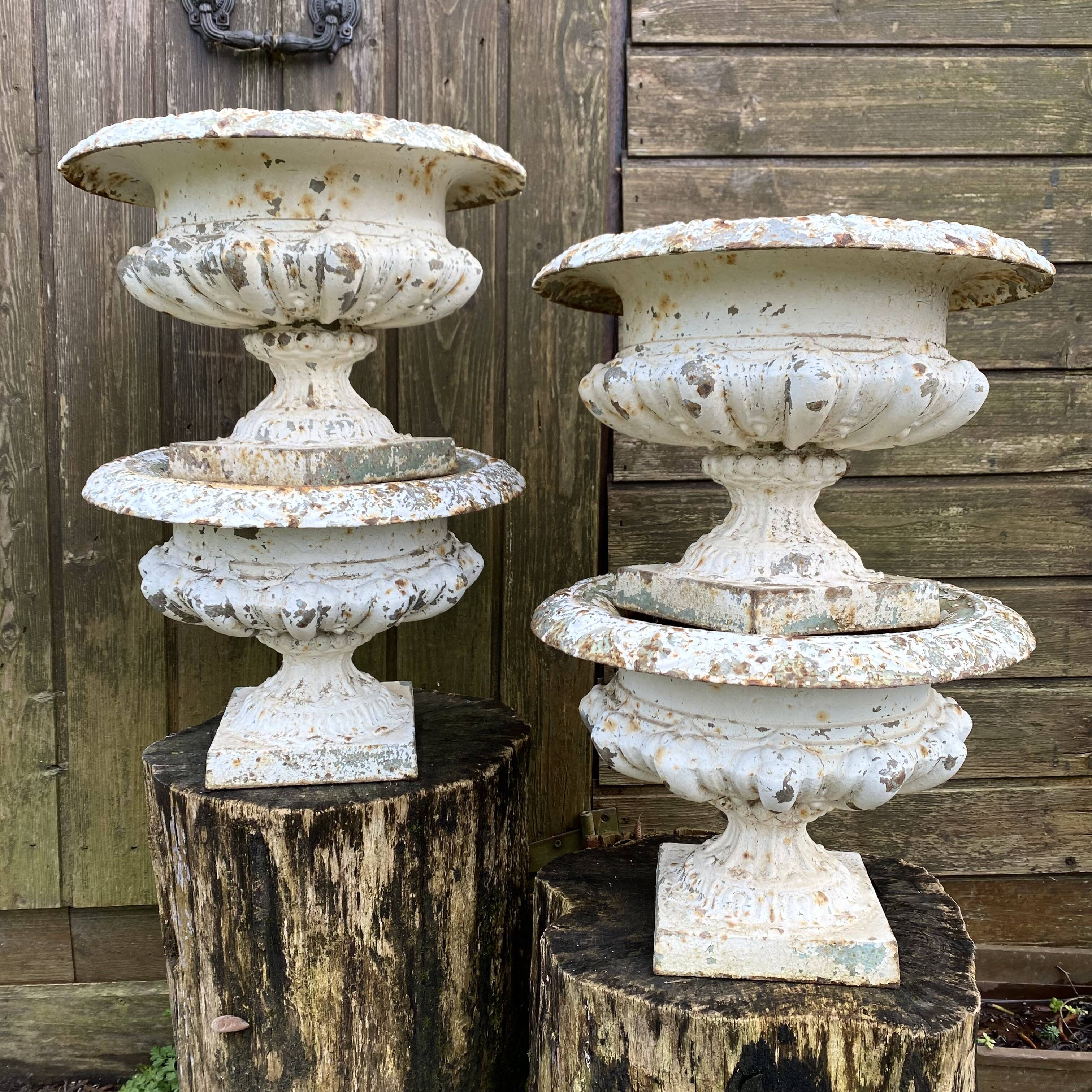 Médicis planters in cast iron old villa