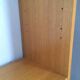 Dressing vintage Scandinavian style in light wood with wardrobe and cupboard.