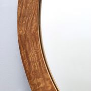 Oval Vintage Wall Mirror with Ash Root Frame, Italy