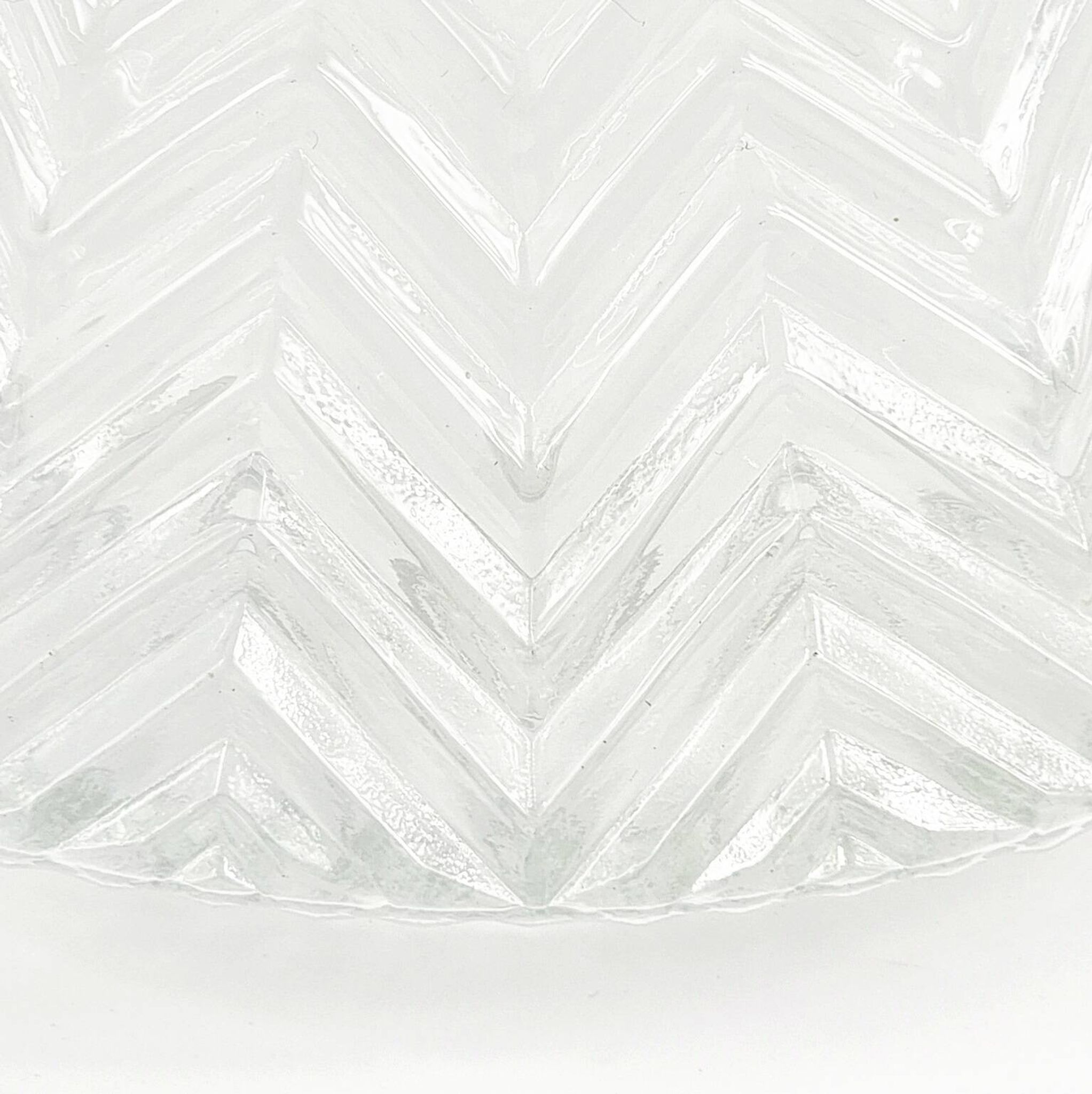 Pair of Geometric Transparent Glass Ceiling Lights from Limburg, Germany, 1970s