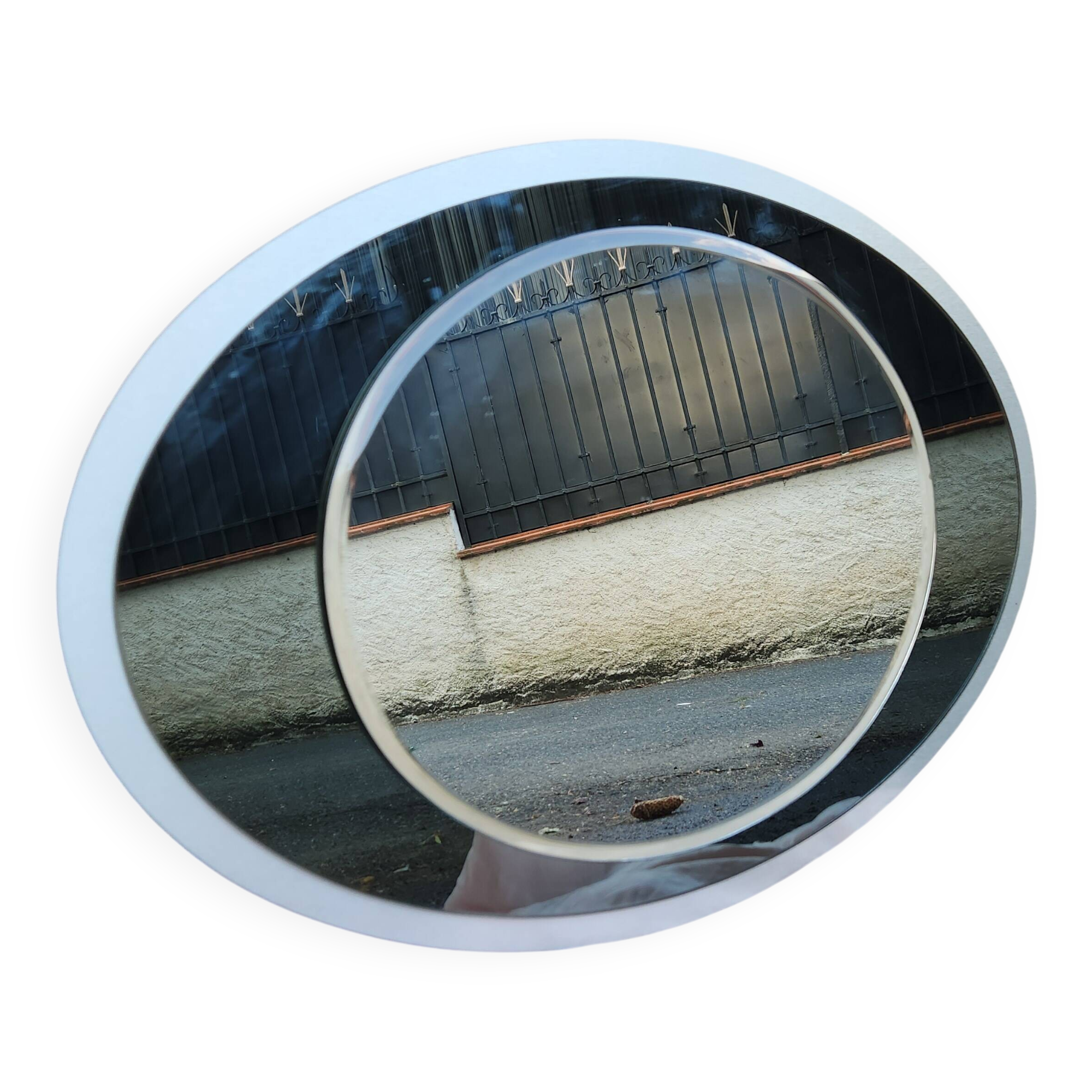 Miroir ovale GALVORAME des années 1970