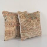 Anatolian carpet rug pillows