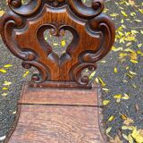 19th-century Renaissance carved oak desk with chair