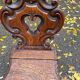 19th-century Renaissance carved oak desk with chair