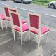 Série de 6 chaises de style Louis XVI laque blanche mate