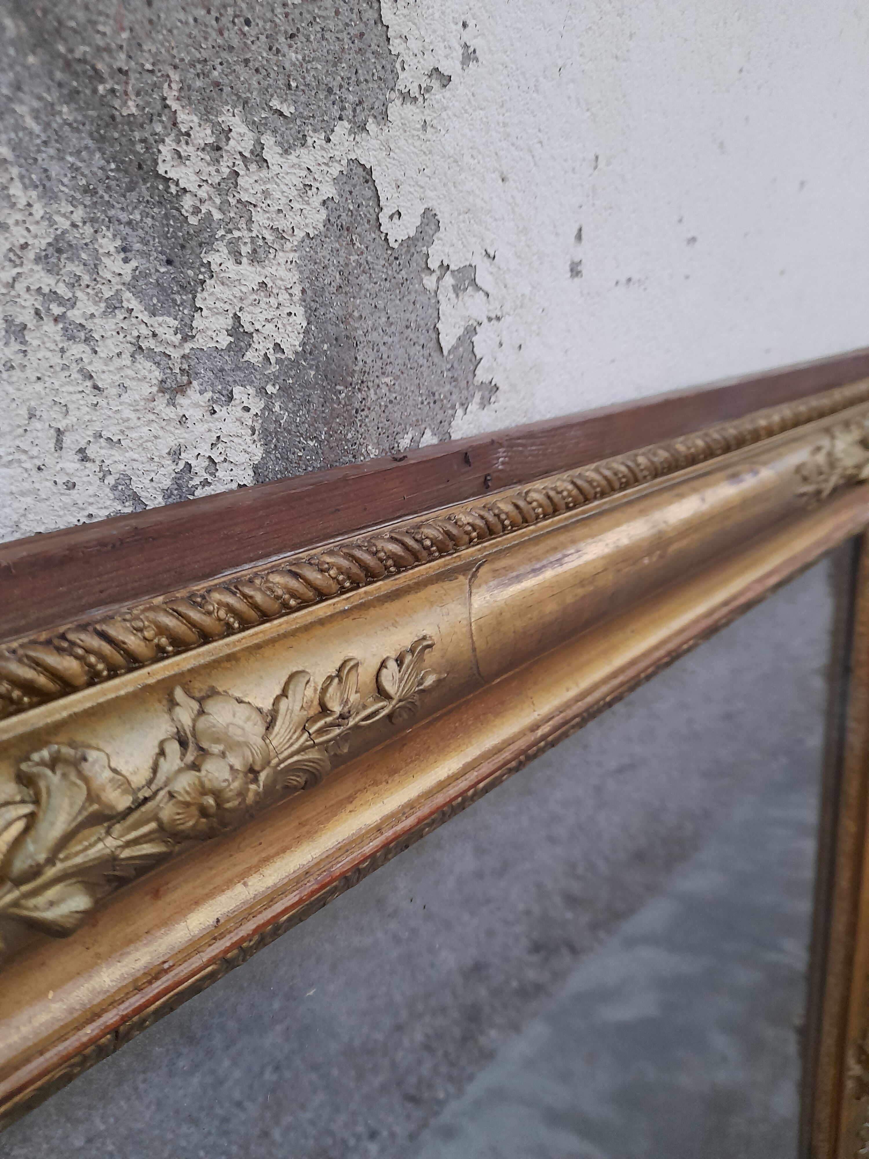 Miroir doré époque restauration 125x92