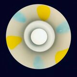 Mid-Century Multicoloured Opaline Glass Pendant Lamp by Stilnovo, Italy, 1950s