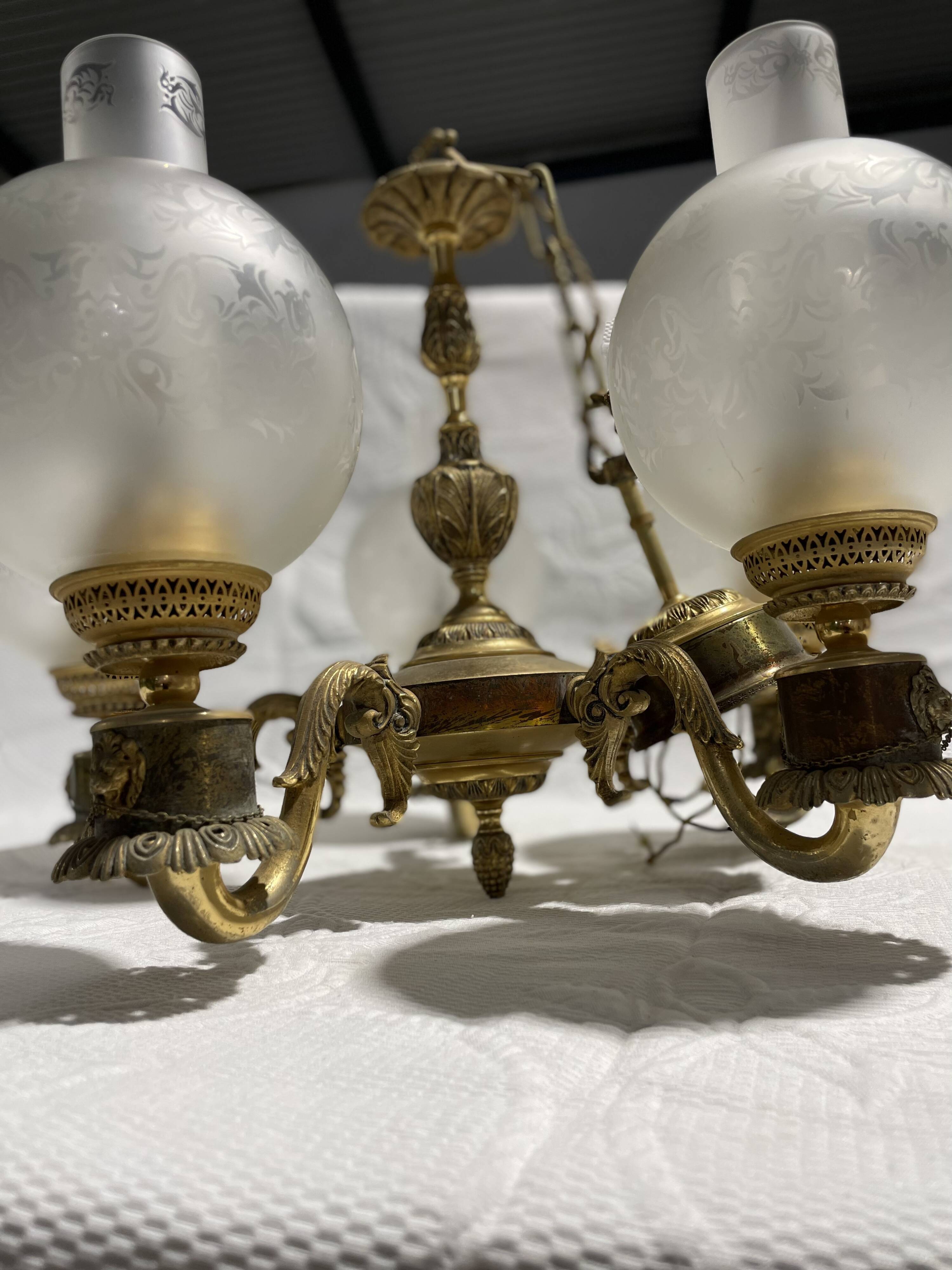 Napoleon III 5-arms chandelier