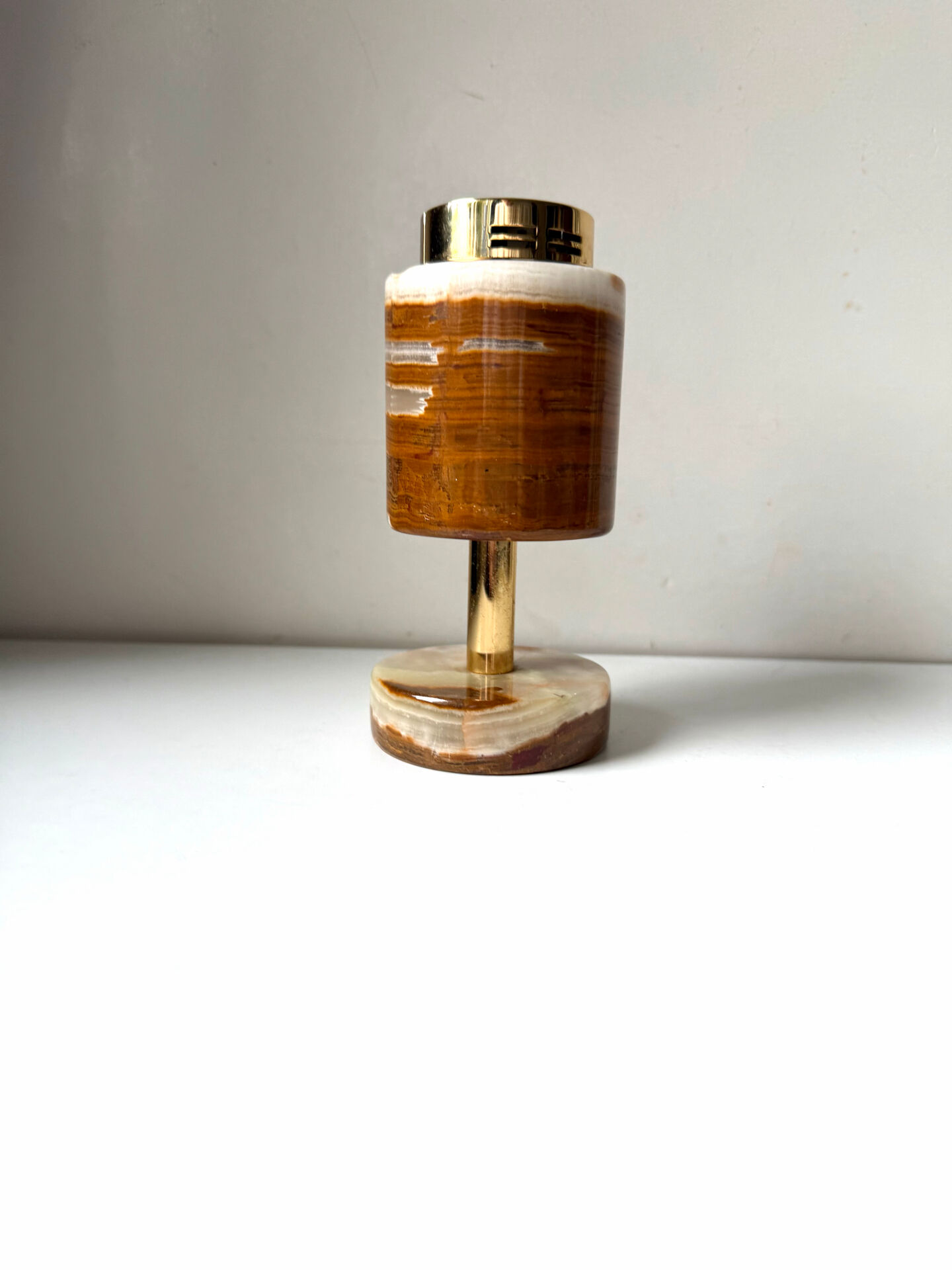 Vintage SAROME Japan Marble Onyx Table Lighter