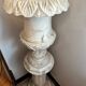 Large column with a sculpted white marble basin – Handcrafted piece