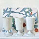 3 Limoges porcelain Mazagran cups