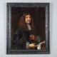 Old painting, portrait attributed to John Greenhill, 18th century.
