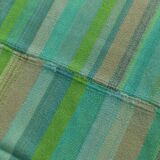 7x9 Shades Of Green Vintage Kilim Rug, 213x281Cm