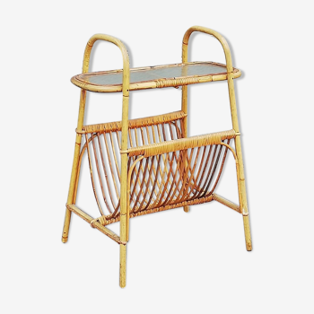 Sellette en rotin vintage