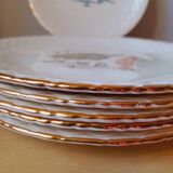 Fish plates in Limoges porcelain