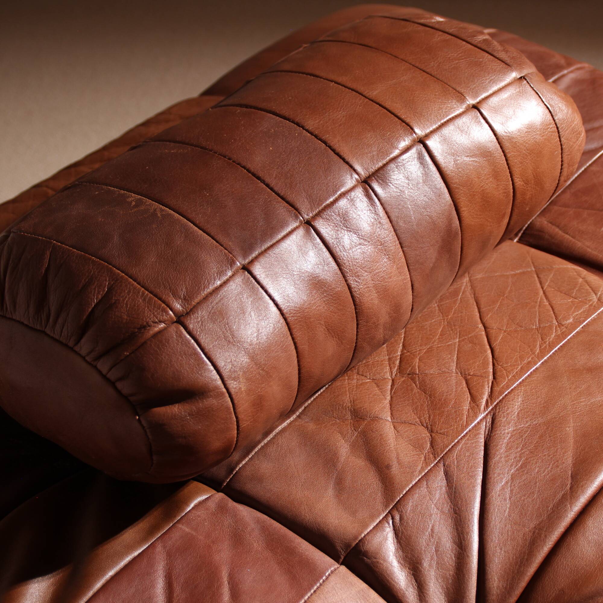 Daybed ‚DS-80‘ in Cognac Patchwork Leather by De Sede | Switzerland 1970s