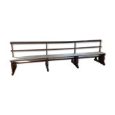 Very large church bench in patinated raw oak