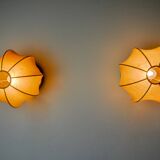 Pair of “cocoon” wall lights, Italy, 1960