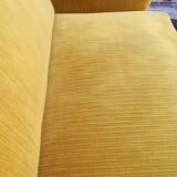 Convertible sofa in golden yellow velvet