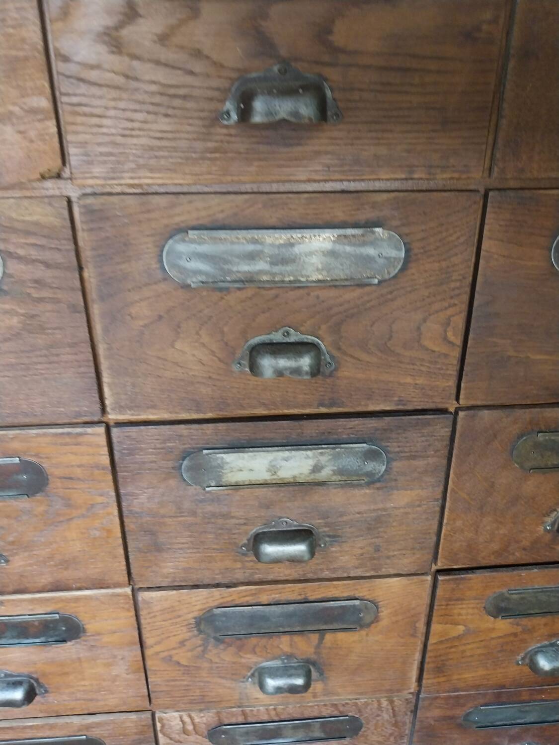 Wooden trade furniture with 36 drawers