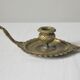Bougeoir à main oriental en laiton vintage