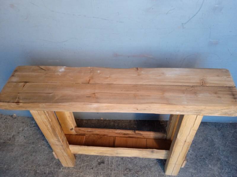 Brutalist console 120 cm solid wood