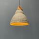 Old mercury glass hanging lamp with brass fixture