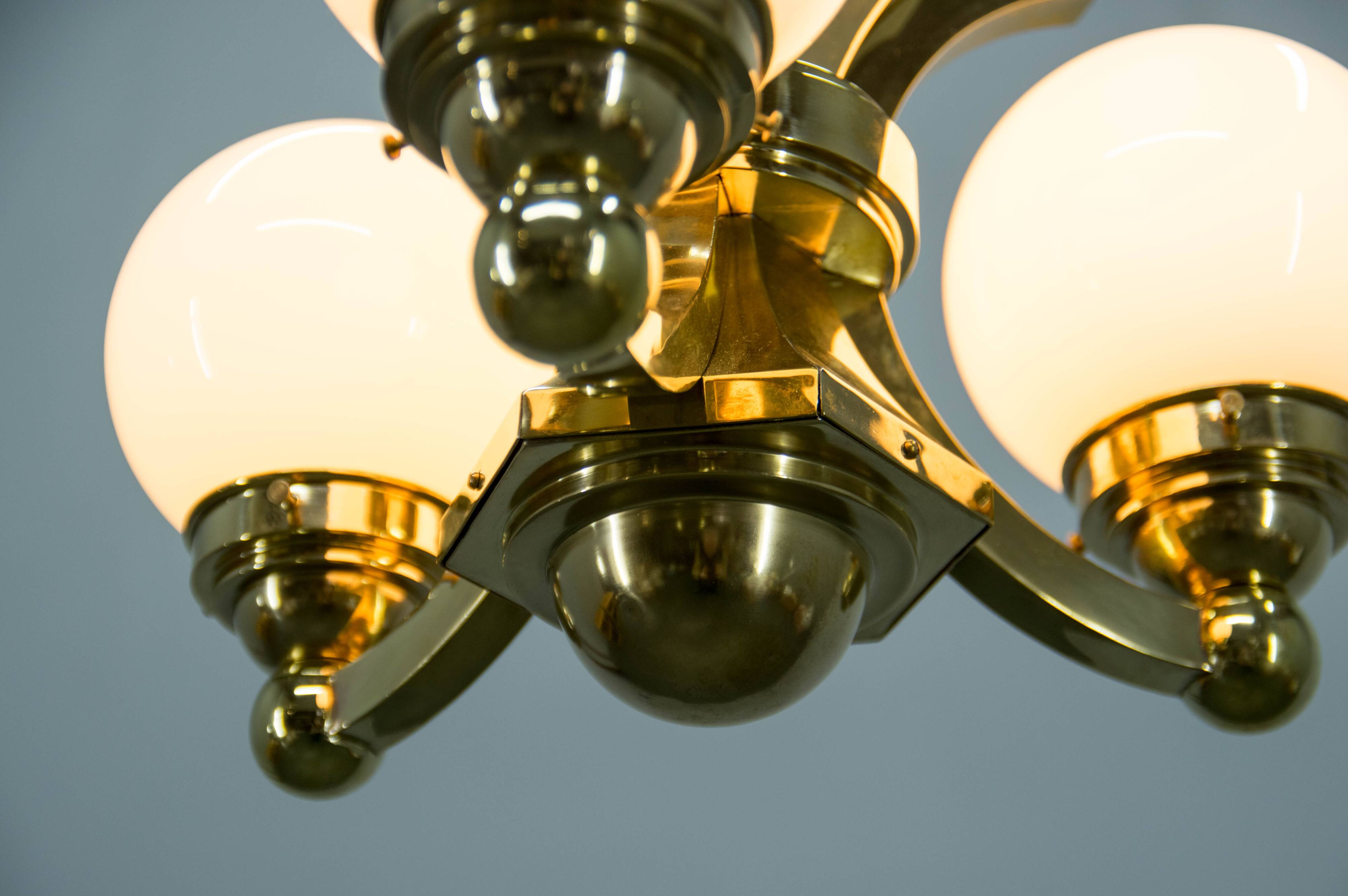 Art Deco Chandelier by Gocar, 1910s, Restored