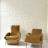 Velvet armchairs Yellow