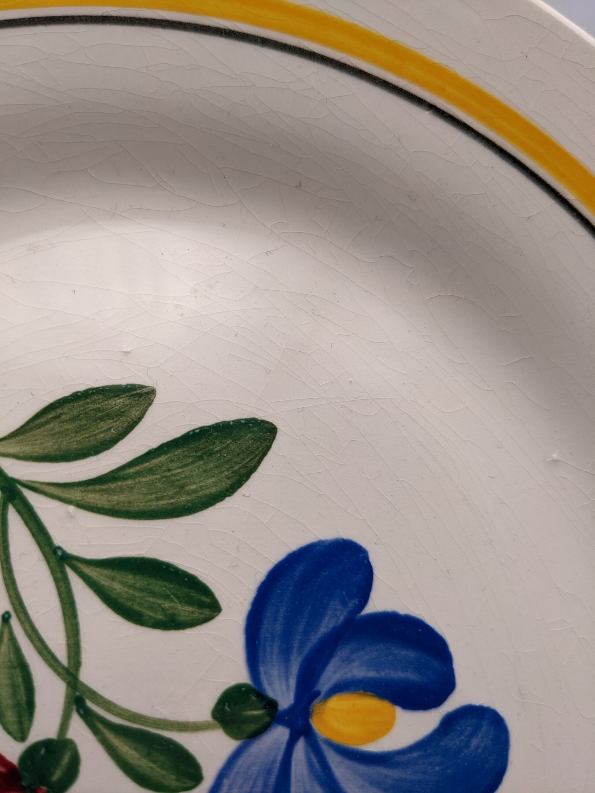 Lot 10 dessert plates digoin sarreguemines model dunkirk floral decoration