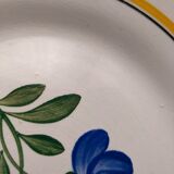 Lot 10 dessert plates digoin sarreguemines model dunkirk floral decoration